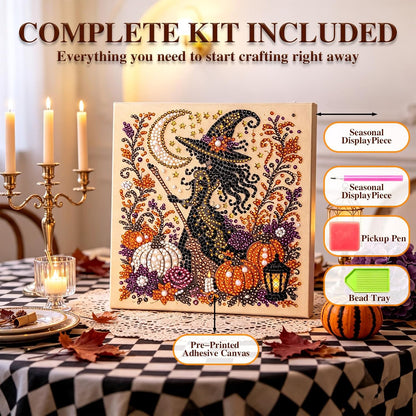 Halloween Witch Diamond Painting Kit