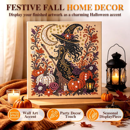 Halloween Witch Diamond Painting Kit