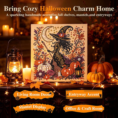 Halloween Witch Diamond Painting Kit