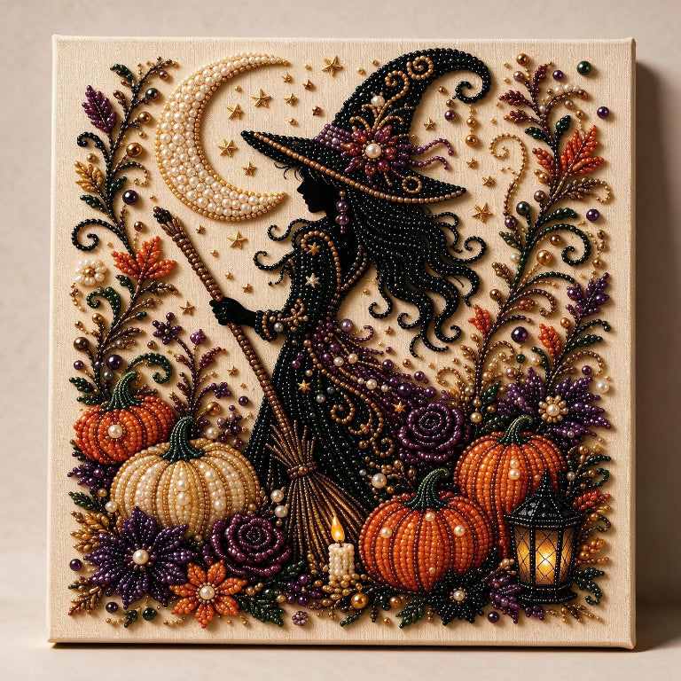 Halloween Witch Diamond Painting Kit
